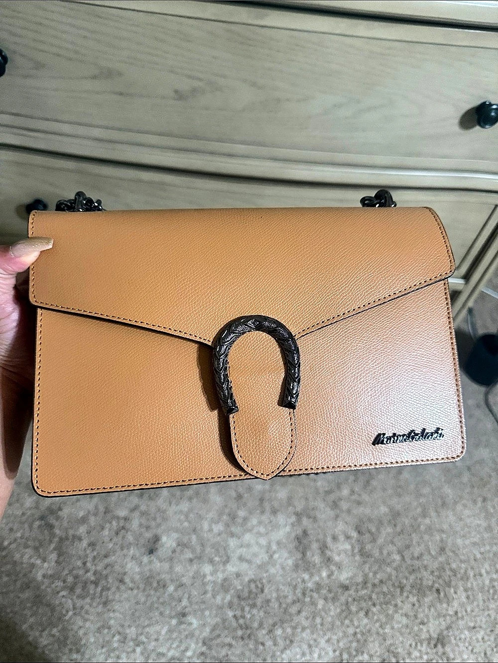 Mara Salvatrucha Brown Chain Shoulder Bag